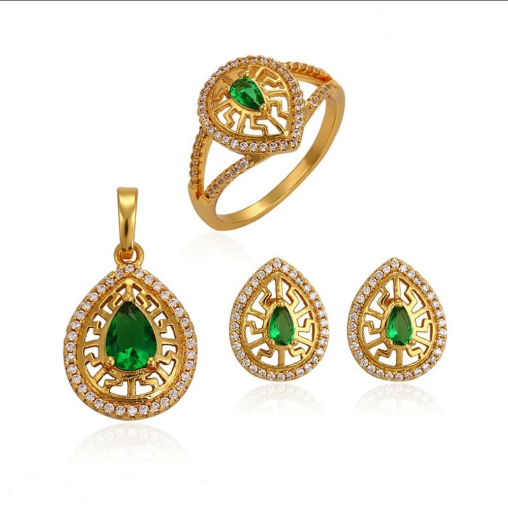 Fashion gold 3in 1 jewelry set